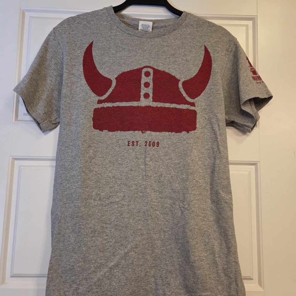 Gray Viking Helmet Graphic Tee